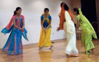 Four dancers from Bindiya's Dance School